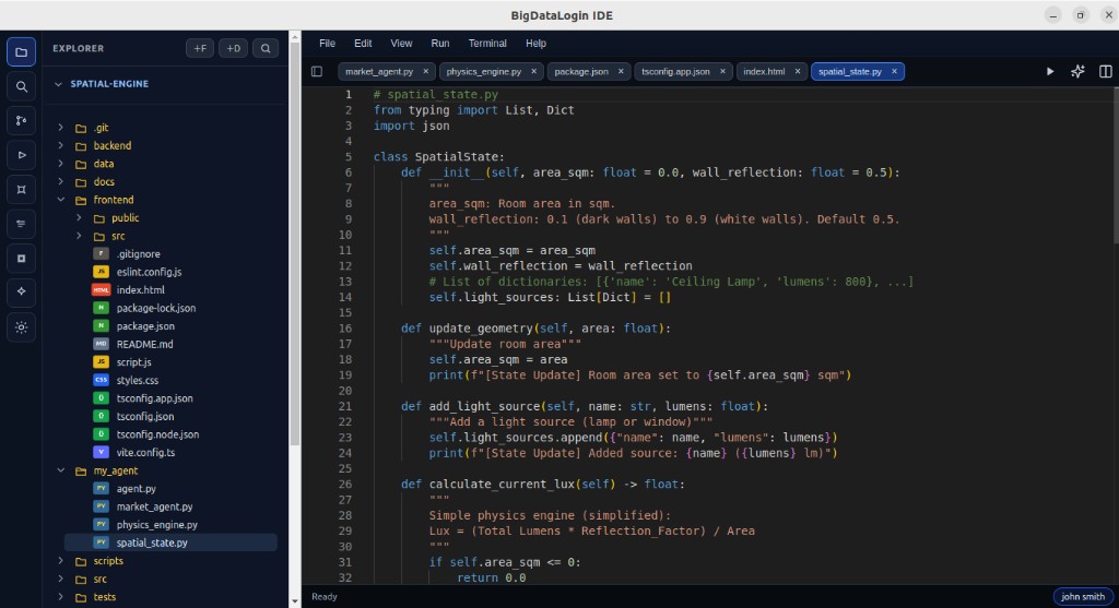 ACE state model editing view